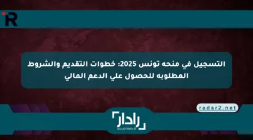 التسجيل في منحة تونس 2025: خطوات التقديم والشروط المطلوبة للحصول على الدعم المالي